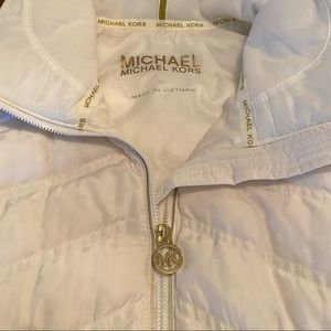 Michael Kors White Puffer Vest